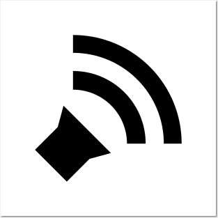 Simple Audio Icon - Black Posters and Art